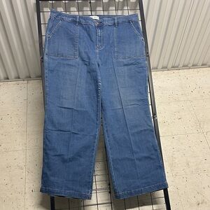 Lane Bryant Flex Magic Waistband Mid Rise Wide Leg Plus Size Jeans